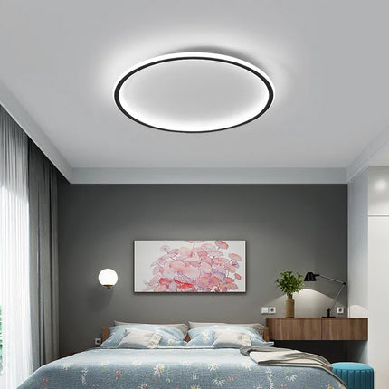 LED Modern Ultra-Thin Ceiling Light, Living Room, Bedroom, Balcony, Gold Black Circular Ceiling Light, Home Decoration Lighting