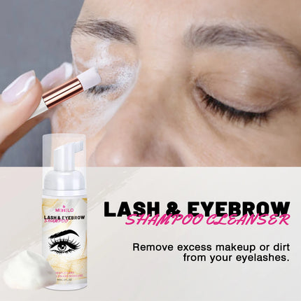 50ml Gentle Eyelash Cleansing Mousse - Rich Foam - Eyelash Care Shampoo - Non-irritating, Safe, False Eyelash Glue Remover