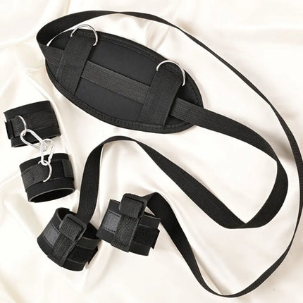 BDSM bondage handcuff foot cuffs Fetish collar Sling back Strap On Sex Toys for Couples Hogtie Unlock New Restraint Experiences