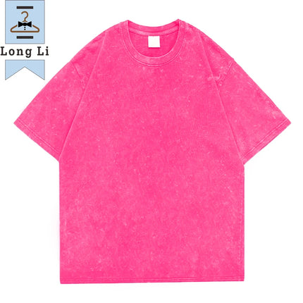 Hip Hop t shirt Men fashion Cotton Harajuku Multicolors Oversized Washed T-shirt women Unisex Summer Retro Short Sleeve Tee top