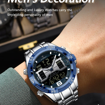 POEDAGAR Luxury Man Digital Watch Alarm Luminous LED Week Date Sports Quartz Men Watch Fashion Military Electronic Men's Watches
