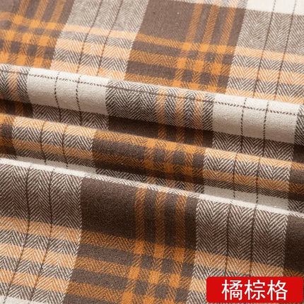 Pure Cotton Material Plaid Cloth Brushed Fabric for Shirt Clothing Diy Handmade Wholesale Cloth Apparent Diy Sewing Per Meter