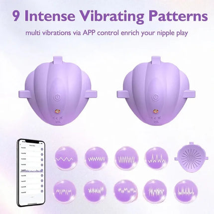 Wearable Nipple Vibrator Women's Intimate Toy Breast Massager APP-Controlled Female Masturbator Nipple Stickers Adult Sex Toys