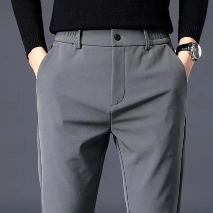 Summer New Stretch Soft Suit Pants Men Thin Fashion Business Elastic Waist Korean Slim Brand Clothes Casual Formal Trousers Male