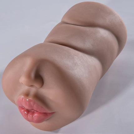 1 IN 1 Brown Mouth Sexy Toy Blowjob Fake Vagina for Men Oral Sex Toys Sexual Male Masturbator Man Deep Throat Realistic Pussy