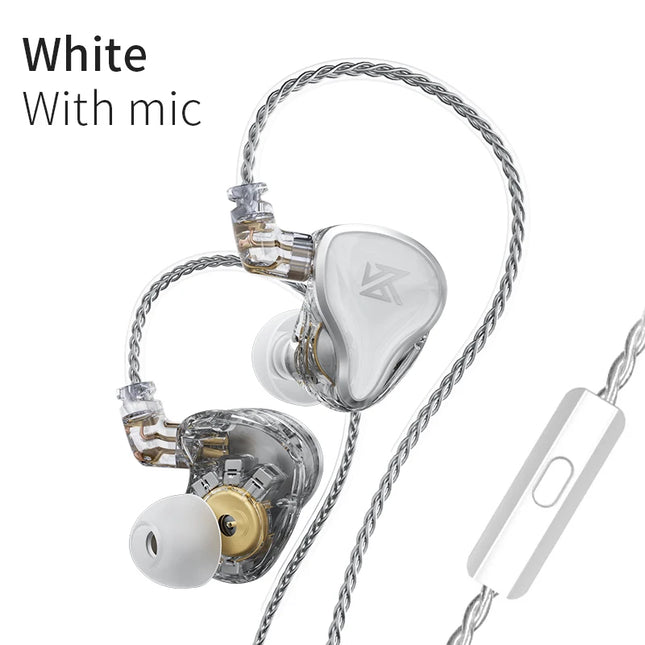 KZ ZAS Metal Wired Earphone 16-Unit Hybrid Technology Music Bass In-Ear Monitor Headset Sport Game Noice Cancelling Headphones