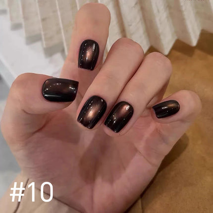 10ML 1-10PCS Winter New Style Hot Selling Black Nails Brown Nails Glass Bead Magnet Cat Eye Nail Polish Nail Set Nail Supplies