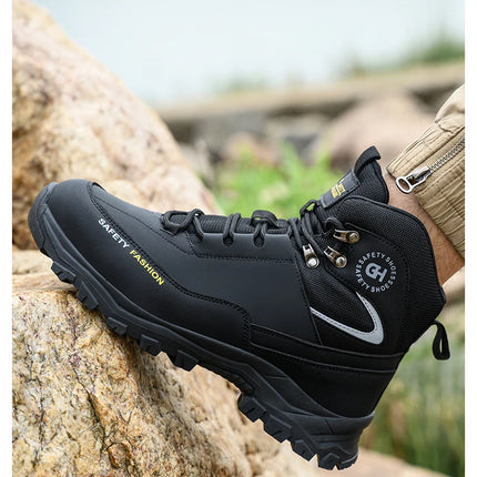 Construction Safety Shoes Men Waterproof Work Boots Anti-smash Steel Toe Shoes Puncture-Proof Indestructible Shoes Safety Shoes
