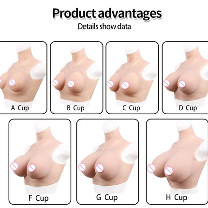 Eyung H Cup Silicone Breast Forms Fake Tits Enhancer For Crossdresser Drag Queen Fake Boobs Tits Breastplate Male To Female Sissy