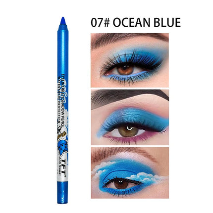 Pearlescent Matte Long-lasting Eye Liner Pencil Waterproof High Pigment Smooth Eyeliner Gel Pencil Women Eye Makeup Cosmetic
