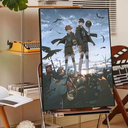 H-Haikyuu Anime Volleyball Poster Modern Waterproof HD Wall Art Decor For Home Living Room
