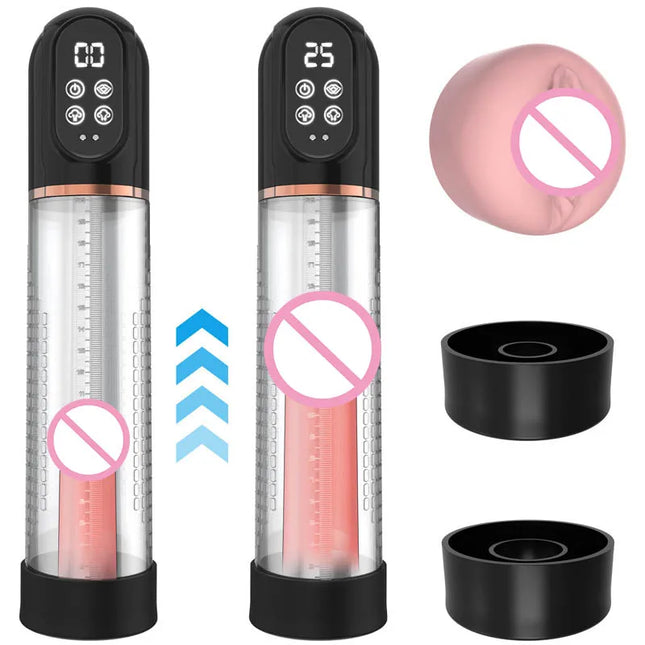 Electric Penis Pump IPX7 Waterproof Suction Penis Extender Dick Enlarger Vacuum Penis Enlargement Masturbator for Men Sex Toys