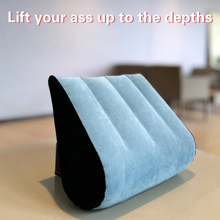 Inflatable Travel Pillow Multifunctional Body Pillow Lumbar Yoga Pillow Travel Positions Support Air Cushion Triangular Pillow