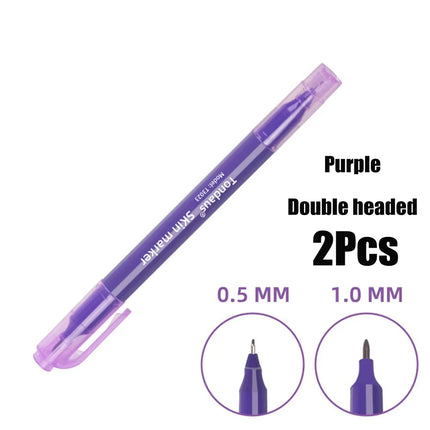 2/6Pcs Skin Marker Pen Tattoo Pens Professional Eyelash Extension Set For Lip Tattoo Eyebrow Piercing Scribe Surgical Skin Tool