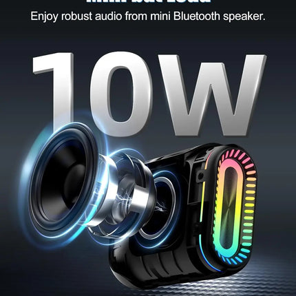 Ohayo S5 Wireless Portable Speaker Bluetooth 5.3,10W Loud Deep Bass Sound, IP67 Waterproof Bike Speaker with 12Hrs Playtime Mic