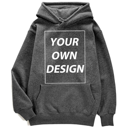 Customized DIY Print Men Woman Autumn Winter Hoodies Casual Classic Pullovers Simple Comfy Streetwear Soft Warm Sports Clothing