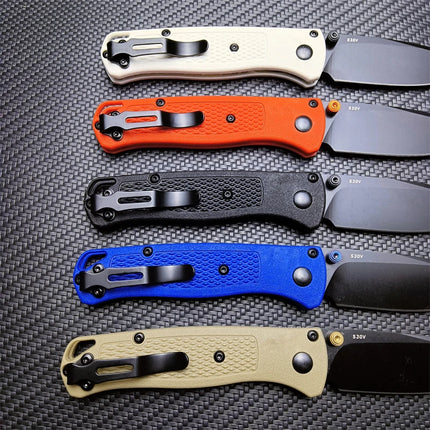 BM533 5 colors Outdoor Camping  Nylon Wave Fiber Handle Fishing Hunting Survival EDC Folding Knife