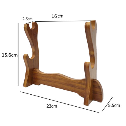 Solid Wood Sword Stand Holder for Samurai Sword Katana Wakizashi Tanto Wizard Wand Table Display Storage Rack Bracket