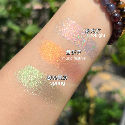 Sheeneffect Monochrome Eyeshadow Chameleon Glitter Shimmer Eye Shadow Highgloss Long Lasting Eye Makeup