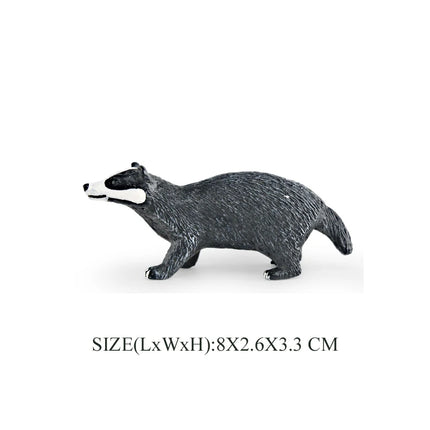 Realistic Forest Wild Animal Capybara Beaver Badger Wolverine Raccoon Meerkat Badger Model Figure Collector Toys for Kids