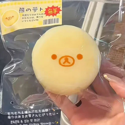 2026 New Rilakkuma Silicone Bear Carrot Squeeze Slow Rebound Portable Stress Relief Toy Squishy Toys Squishies