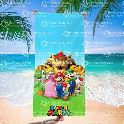Cool Towel Soft Pool Classic Gift For Travel Gym Shower Camping Quick Dry Sports Large S-Super Game Beach M-Marios Towel