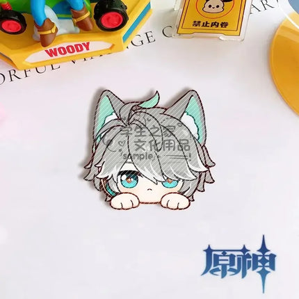 Game Impact Fontaine Neuvillette Wriothesley Rabbit Ears Small Hands Acrylic Badge Backpack Button Brooch Accessories Gifts