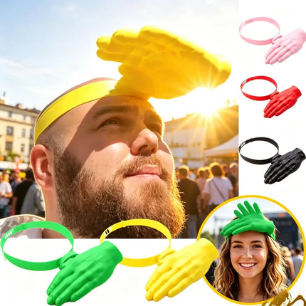 Funny Giant Hand Sun Visor Hat Novelty Foam Big Brim Headband Meme Shield Uv Protection Gag Gift For Adult Beach Festival Party