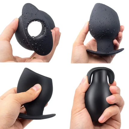 Chalice Shape Hollow Anal Plug,Silicone Tunnel But Butt Plugs,Stretch Anus Ass Buttplug,Prostate Analplug Butplug,Sex Toys