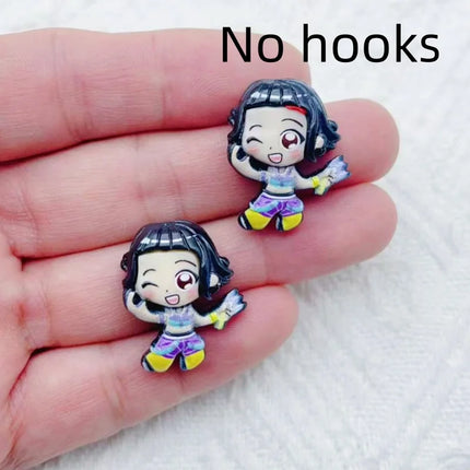 10pcs resin cartoon character jewelry earrings necklaces bracelets pendants DIY accessories