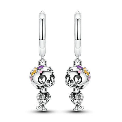 2025 New 925 Sterling Silver Earrings Simple Bow Strawberry Butterfly Hoop Stud Earrings for Wedding Party Women Jewelry Girls