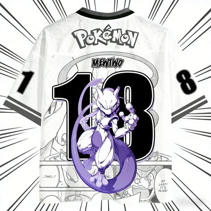 Summer 2026 Pokemon Ghost Ghost Legion No. 69 Baseball Uniform Theme 3D Print Breathable Quick-Drying T-shirt Adult Family Tops
