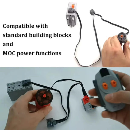 5/10PCS Legoeds Power Extension Wire 25/50cm for Motors 8886/8871/8870 LED Light Compatible with Technical MOC