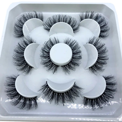 New 5 pairs 8-25mm natural 3D false eyelashes fake lashes makeup kit Mink Lashes extension mink eyelashes maquiagem