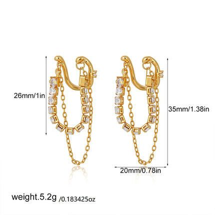 Fashion CZ Zircon Round Huggie Hoop Earrings for Women Geometric U Shape Ear Buckle Hoops Gold Plated Stainless Steel Jewelry