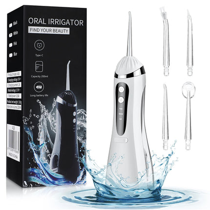 Water Flosser Cordless Oral Irrigator USB Rechargeable IPX6 Portable Dental Water Jet Teeth Cleaner For Home Travel Braces Care