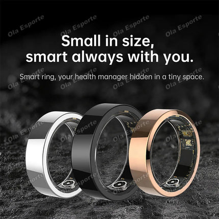 2026 New Vibration Alerts Smart Ring Heart Rate Sleep Monitoring Alarm Clock Message Notification Waterproof Men Women Smartring