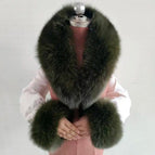 Vert olive / Scarf 120 cuff 13cm