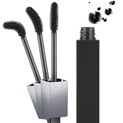 Black Box Square Tube Can Bend Thick Lengthening Waterproof Mascara Private Label Custom Sexy Eye Makeup Bulk
