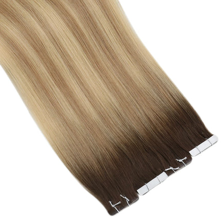 [12 Months] Ugeat Invisible Tape in Human Hair Extensions 10A Grade Seamless Skin Weft Injection Virgin Tape in Hair 2.5G/Pieces
