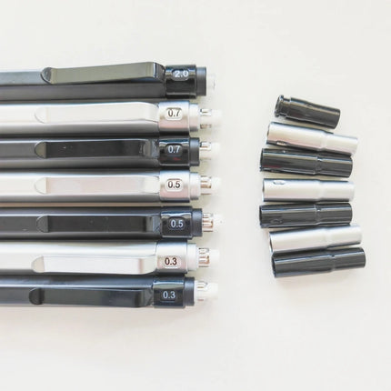 0.3/0.5/0.7/2.0mm Mechanical Pencil Low Center of Gravity Metal Drawing Special Pencil Office School Writing Art Supplies