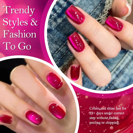 10ml Dragon Fruit Cat Magnetic Gel Nail Polish Red Jewel Effect Semi Permanent UV Gel Varnish Soak Off Nail Art Nail Supplies