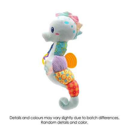 1pc baby soothing toy seahorse plush toy, sleeping, traveling, riding,  car hanging early education interactive puzzle plush toy