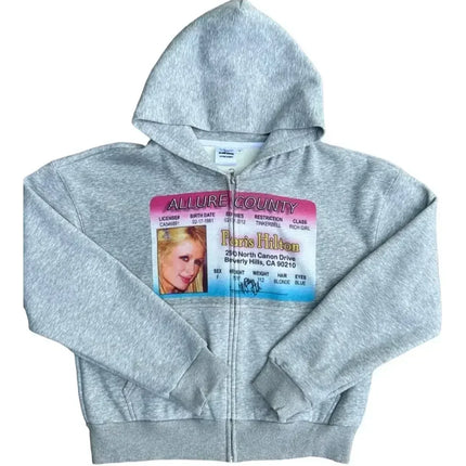 Gray Y2K Harajuku Dollar Print Hoodie Euro Street Style Best Seller Viral Harajuku Inspired Gray Cash Graffiti Design Streetwear