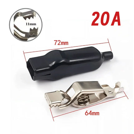 4PCS 10A/20A Alligator Clips  USB Charging Battery Crocodile Clips for Electrical Jumper Wire Test Clip Red Black 50mm