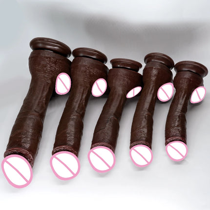 Realistic Long dildo Black Anal Plug with Suction Cup Big Penis Butt Plug Long Dick Sex Toys for Women men Phallus Anal Dilator