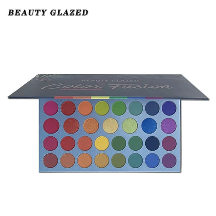 BEAUTY GLAZED 39 Color Rainbow Eyeshadow Palette Long lasting Neon Glitter Eye Shadow Pallete Eye Makeup Cosmetics