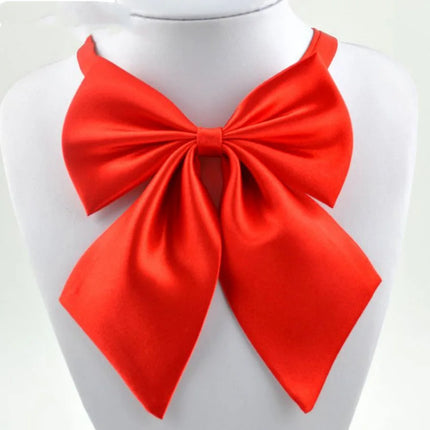 Solid Color Bright Collar Flower for Girls College Style No Hand Knotting Student Uniform Bow Tie Simple Daily Shirt Accessories