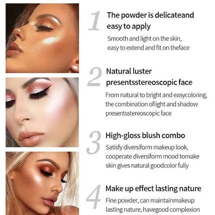 Highlighter Contour Palette illuminator Makeup 3D Bronzer Matte Contour Powder Rose Blush Highgloss Palette Cosmetics