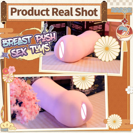YUU Realistic Breast Vagina Masturbator for Men Pocket Pussy Soft Onahole Breasts Sex Toys for Penile Stimulation Masturbation
